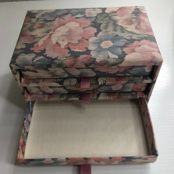 80sVintage Fabric Covered Renner Davis Storage Box - Picture 4 of 12